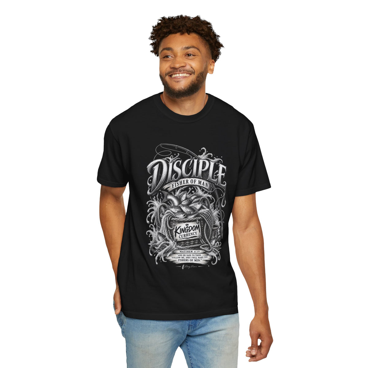 Disciple Fisher of Men Graphic T-Shirt — Fishing Design