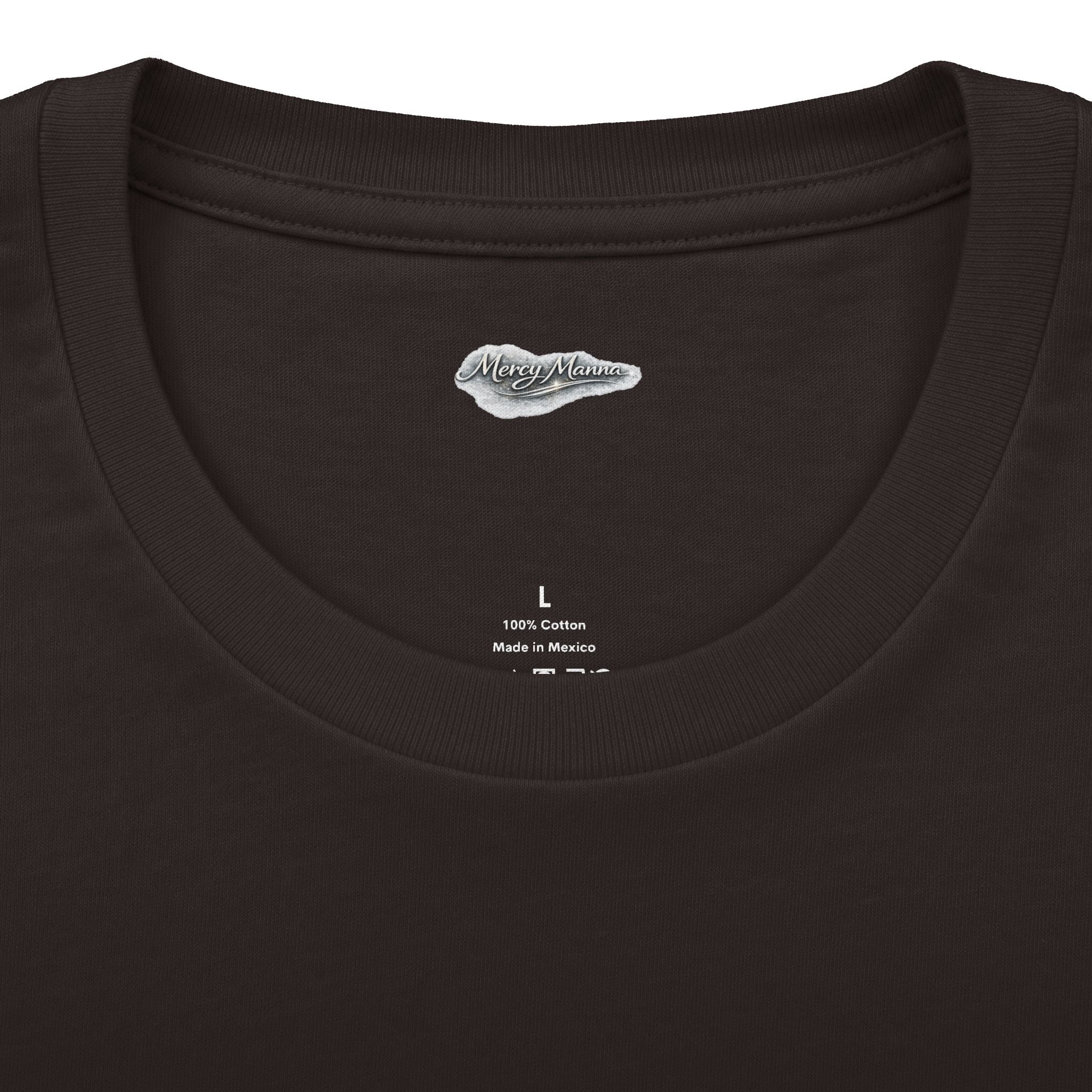 Not By Might Tee — Zechariah 4:6 Vintage Cloud Typography