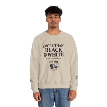 Mercy Manna More Than Black &amp; White Crewneck Sweatshirt
