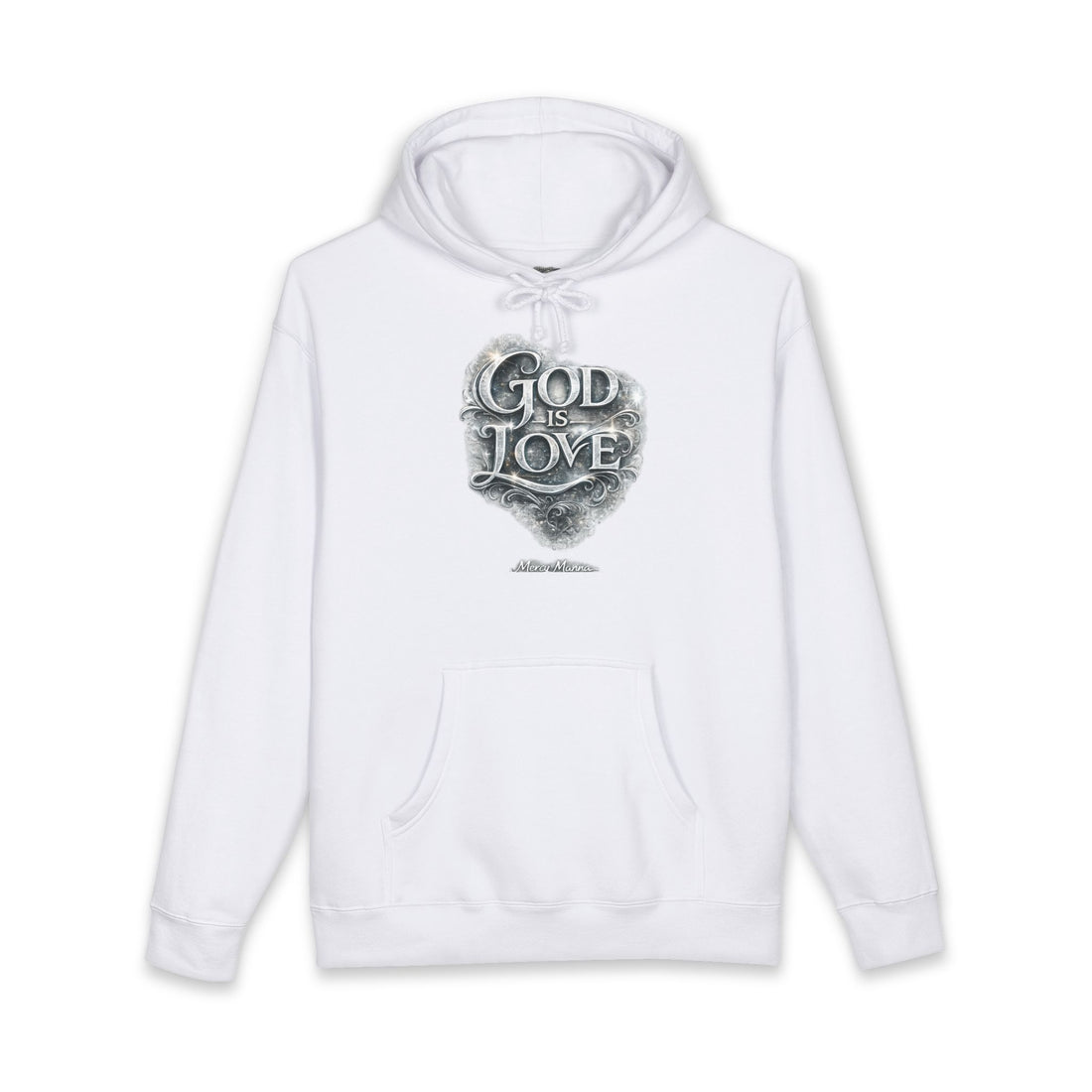 "God Is Love" Graphic Pullover Hoodie — Unisex Fleece Sweatshirt