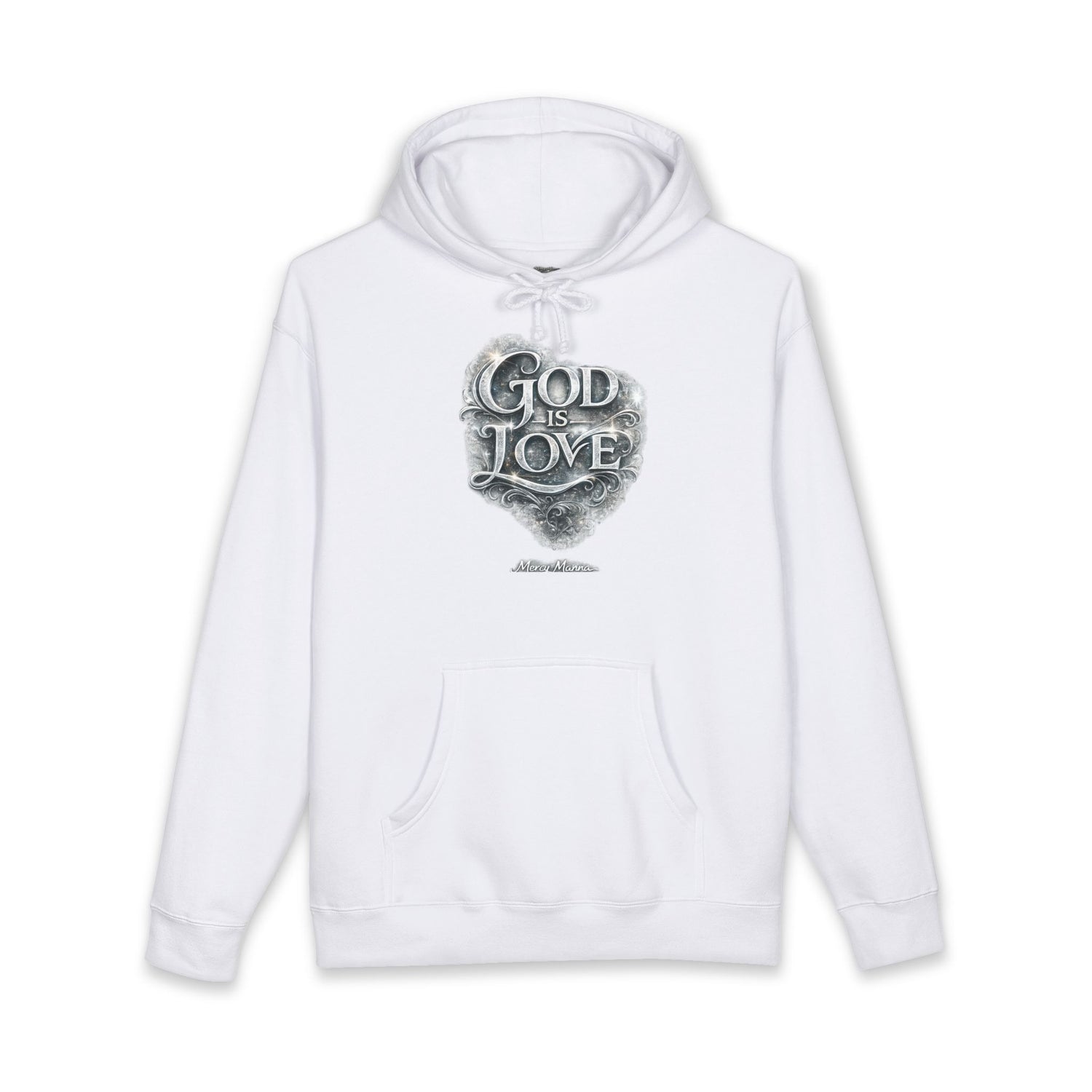 "God Is Love" Graphic Pullover Hoodie — Unisex Fleece Sweatshirt
