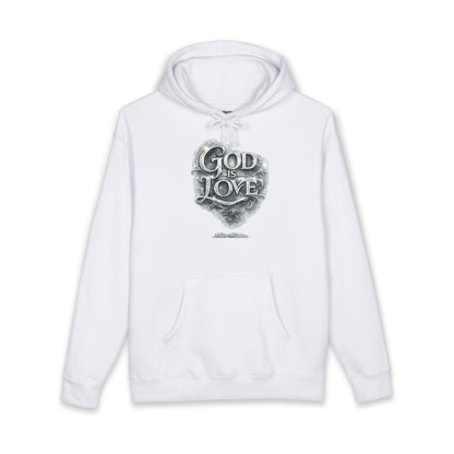 "God Is Love" Graphic Pullover Hoodie — Unisex Fleece Sweatshirt