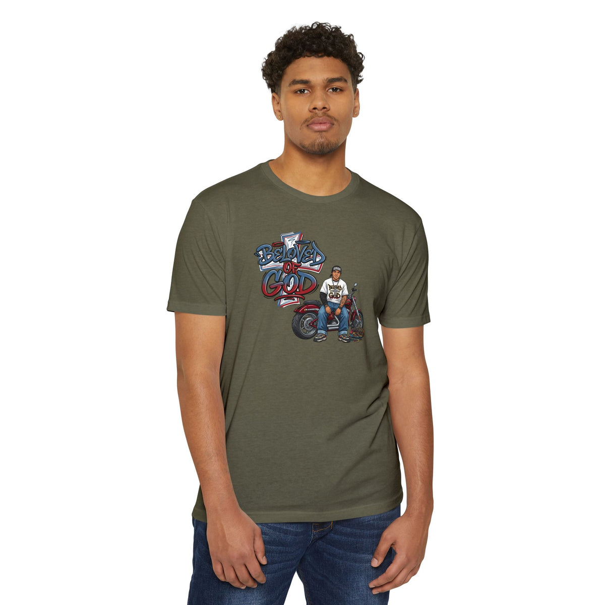 Mercy Manna Beloved of G T-Shirt – Motorcycle Love Graphic Tee