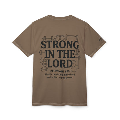 Ephesians 6:10 All-Over Print Tee — Be Strong in the Lord