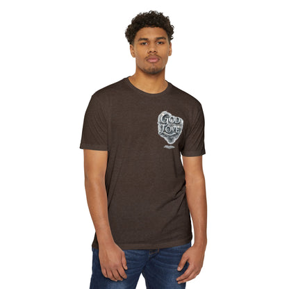 "God Is Love" Chest-Print Graphic Tee — Unisex Cotton T-Shirt