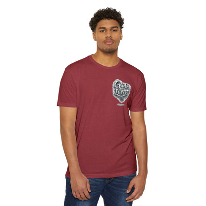 "God Is Love" Chest-Print Graphic Tee — Unisex Cotton T-Shirt