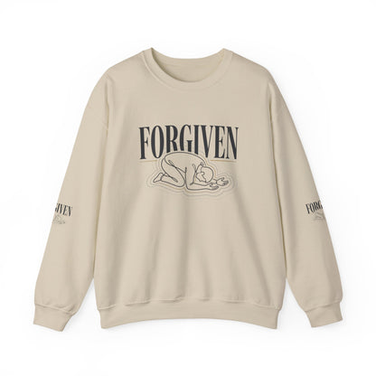 "Forgiven" Heavy Blend Crewneck Sweatshirt — Unisex Graphic Pullover