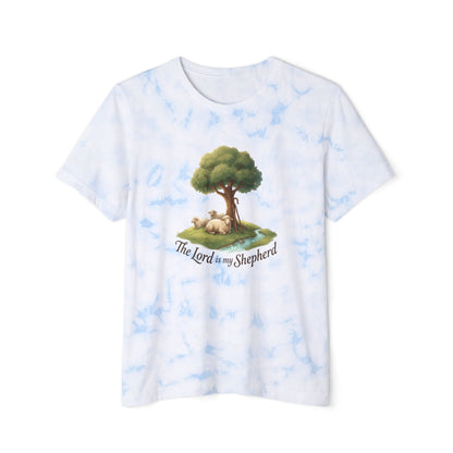 "The Lord Is My Shepherd" Tie-Dye Graphic Tee — Unisex Cotton T-Shirt