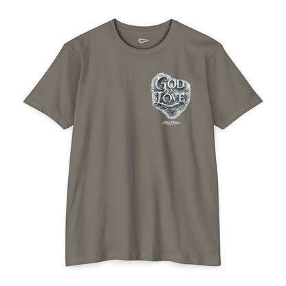 "God Is Love" Chest-Print Graphic Tee — Unisex Cotton T-Shirt