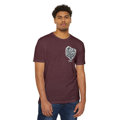 "God Is Love" Chest-Print Graphic Tee — Unisex Cotton T-Shirt