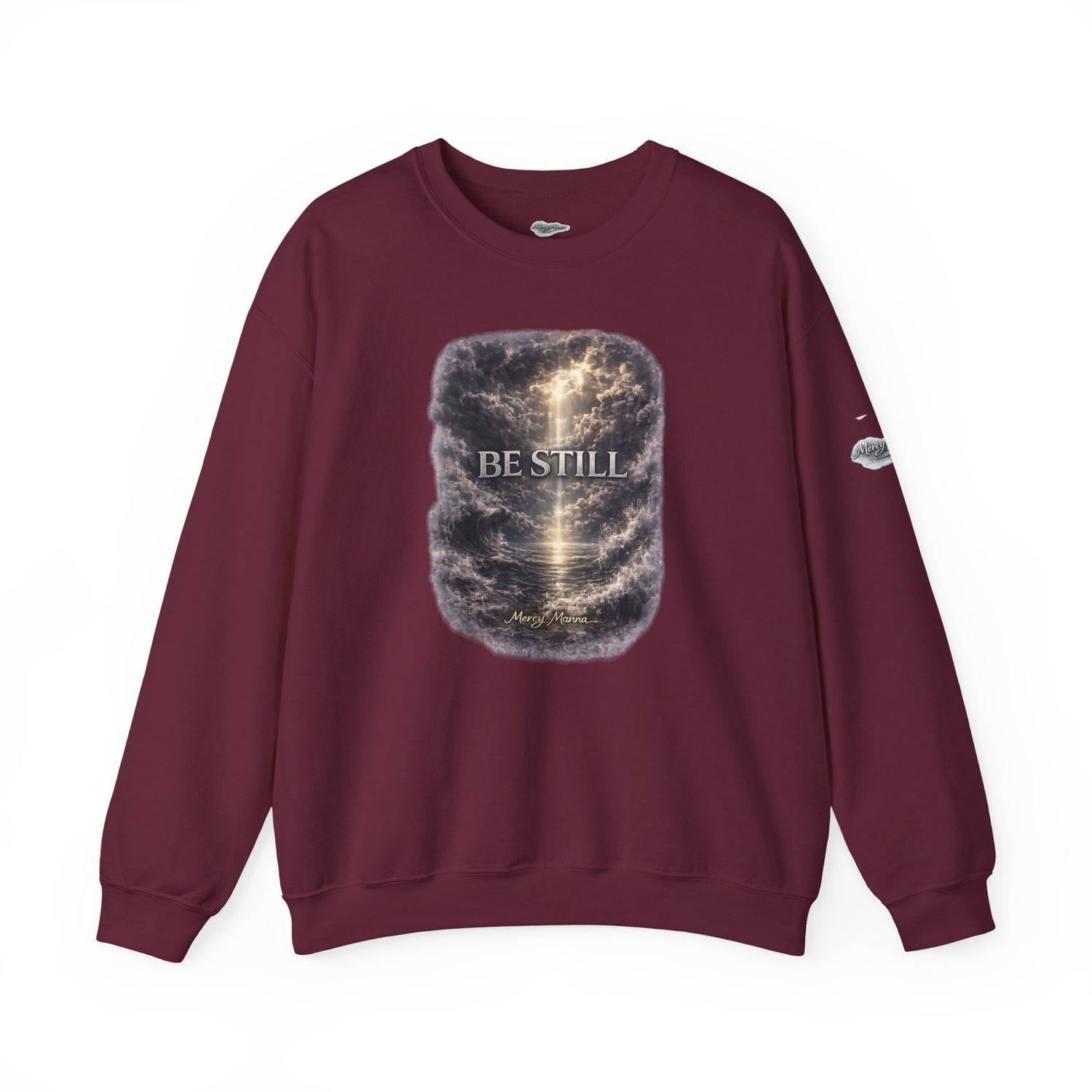 "Be Still" Graphic Crewneck Sweatshirt — Unisex Fleece Pullover
