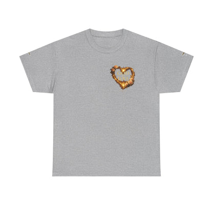 "God Is Love" Vintage Flaming Heart Graphic Tee — Unisex Cotton T-Shirt