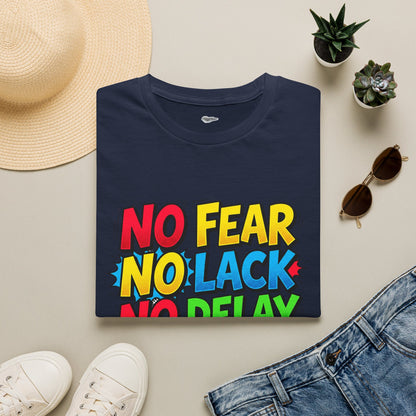 No Fear No Lack No Delay Tee — Psalm 23 Christian T-Shirt