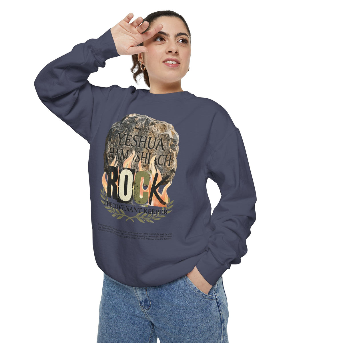 Mercy Manna Crewneck Sweatshirt – Abomination That Causes Desolation Love Graphic