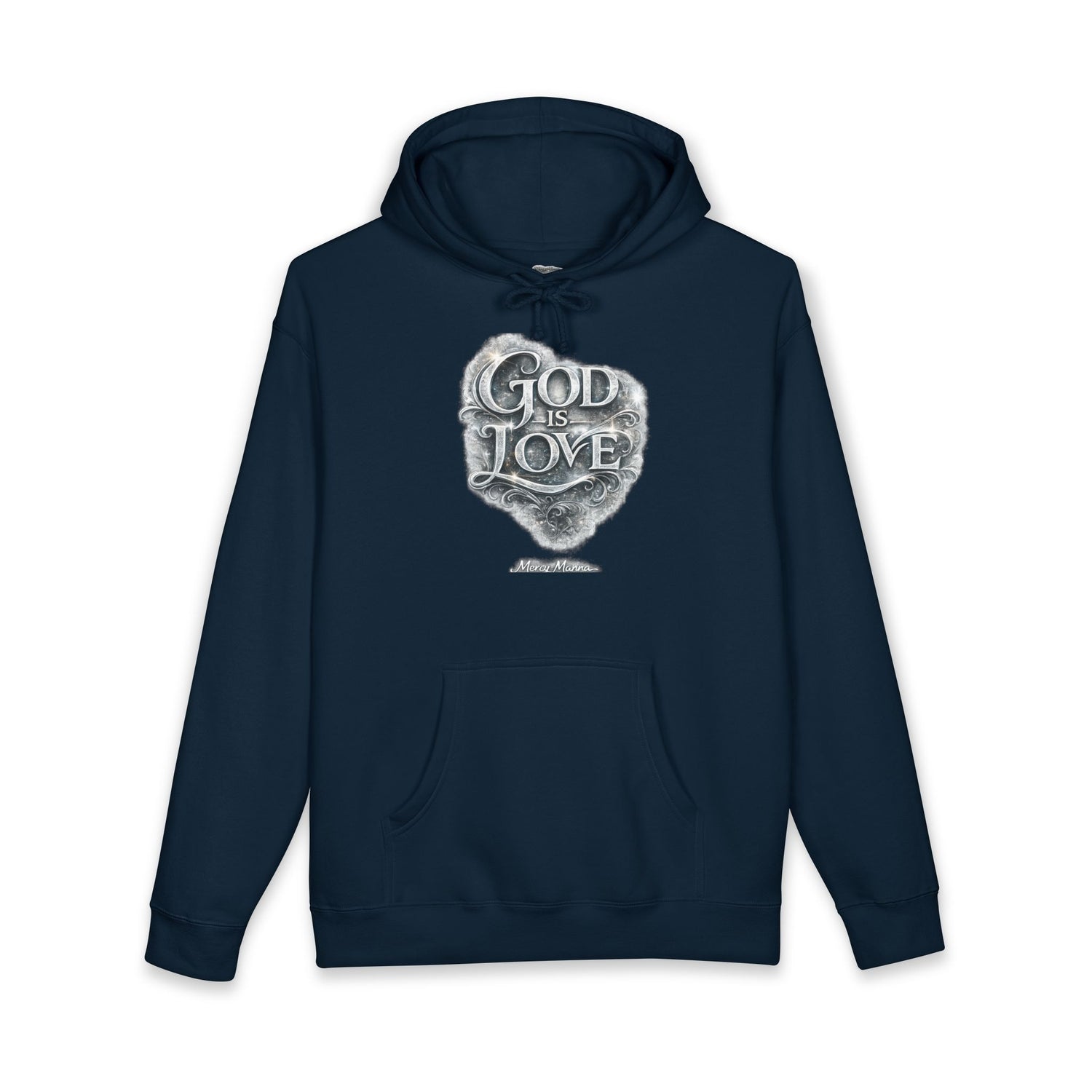 "God Is Love" Graphic Pullover Hoodie — Unisex Fleece Sweatshirt