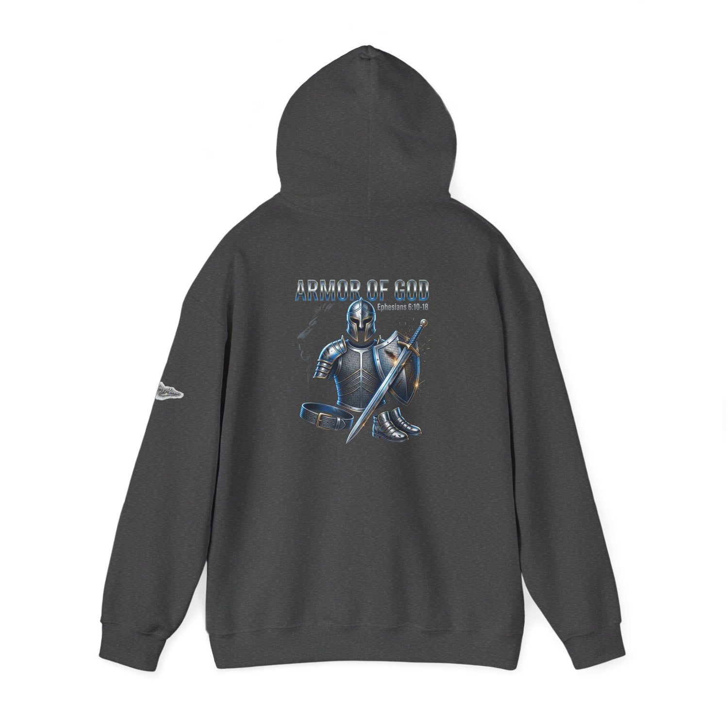 "Armor of God" Knight Graphic Pullover Hoodie — Unisex Fleece Sweatshirt