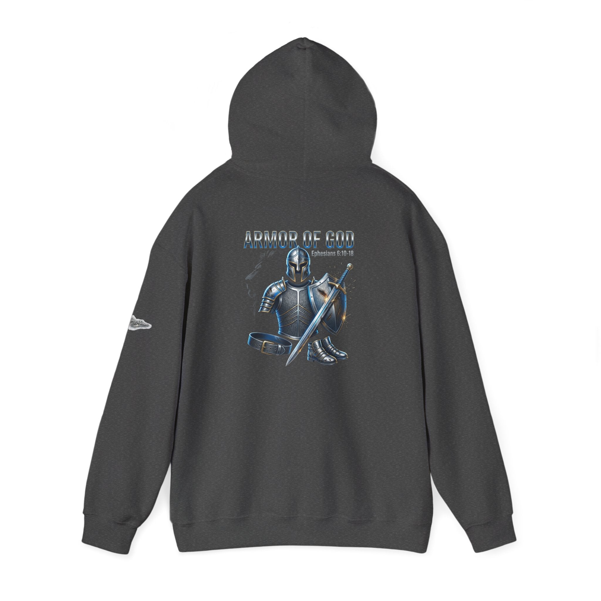 "Armor of God" Knight Graphic Pullover Hoodie — Unisex Fleece Sweatshirt