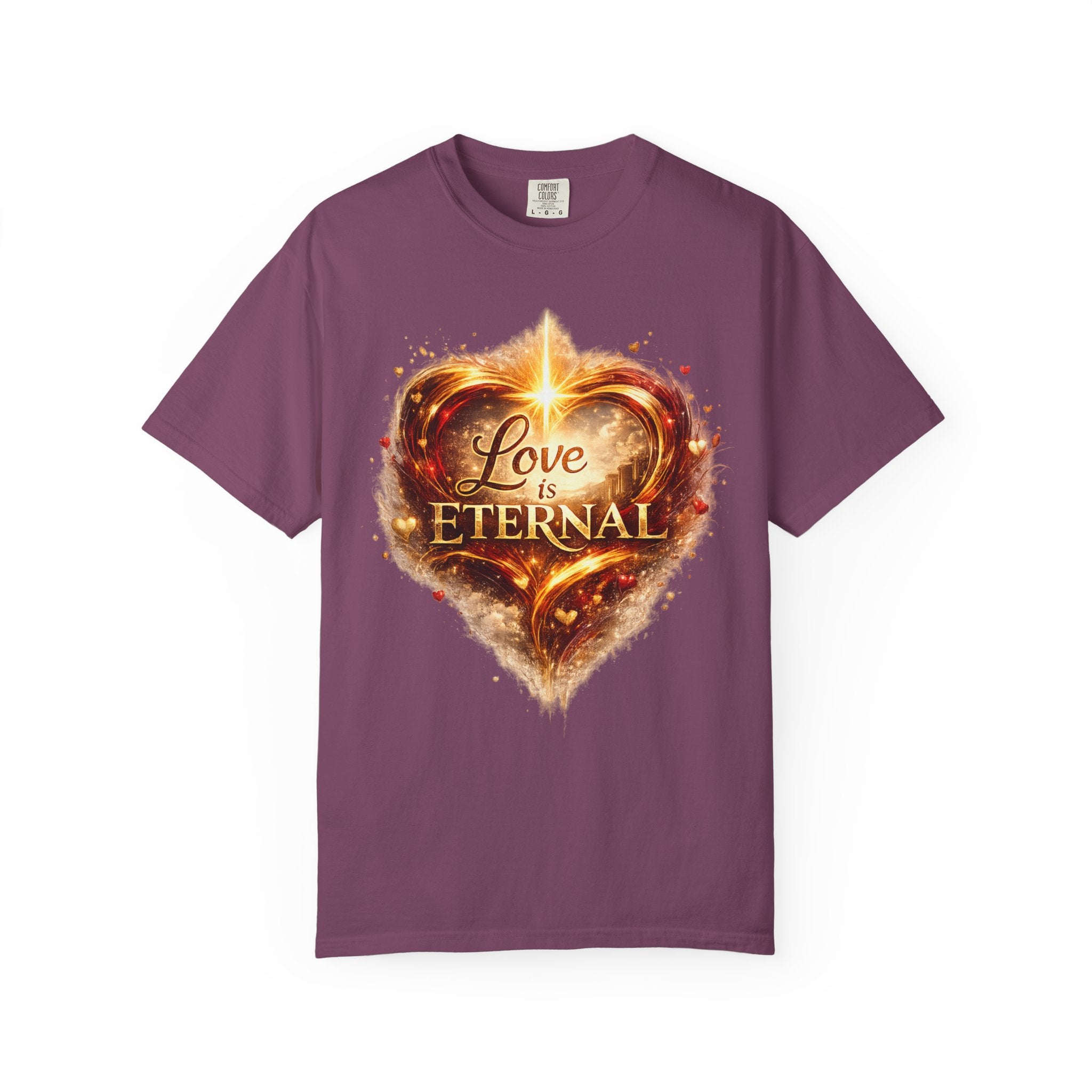 Love Is Eternal Heart T-Shirt — 1 Corinthians 13 Agape Faith-Inspired Tee