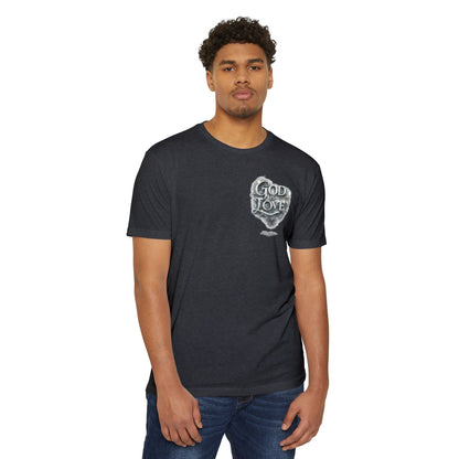"God Is Love" Chest-Print Graphic Tee — Unisex Cotton T-Shirt