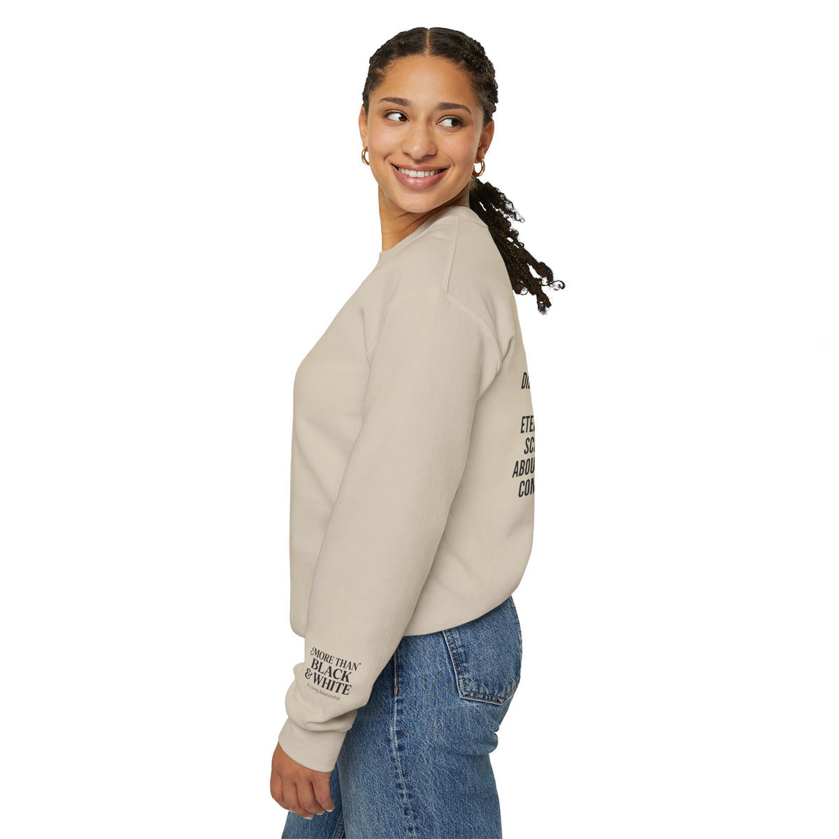 Mercy Manna More Than Black &amp; White Crewneck Sweatshirt