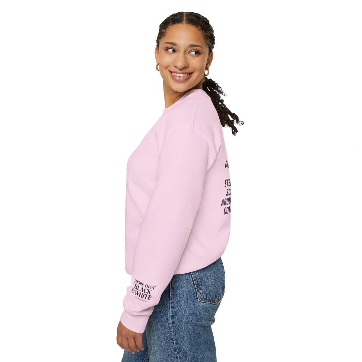 Mercy Manna More Than Black &amp; White Crewneck Sweatshirt
