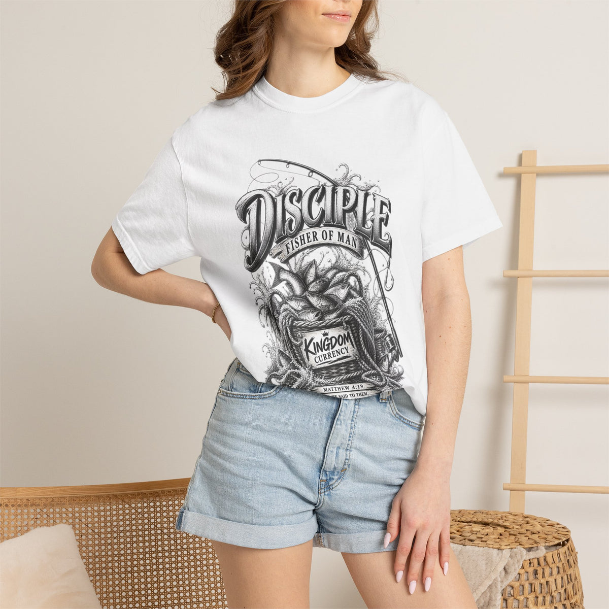 Disciple Fisher of Men Graphic T-Shirt — Fishing Design
