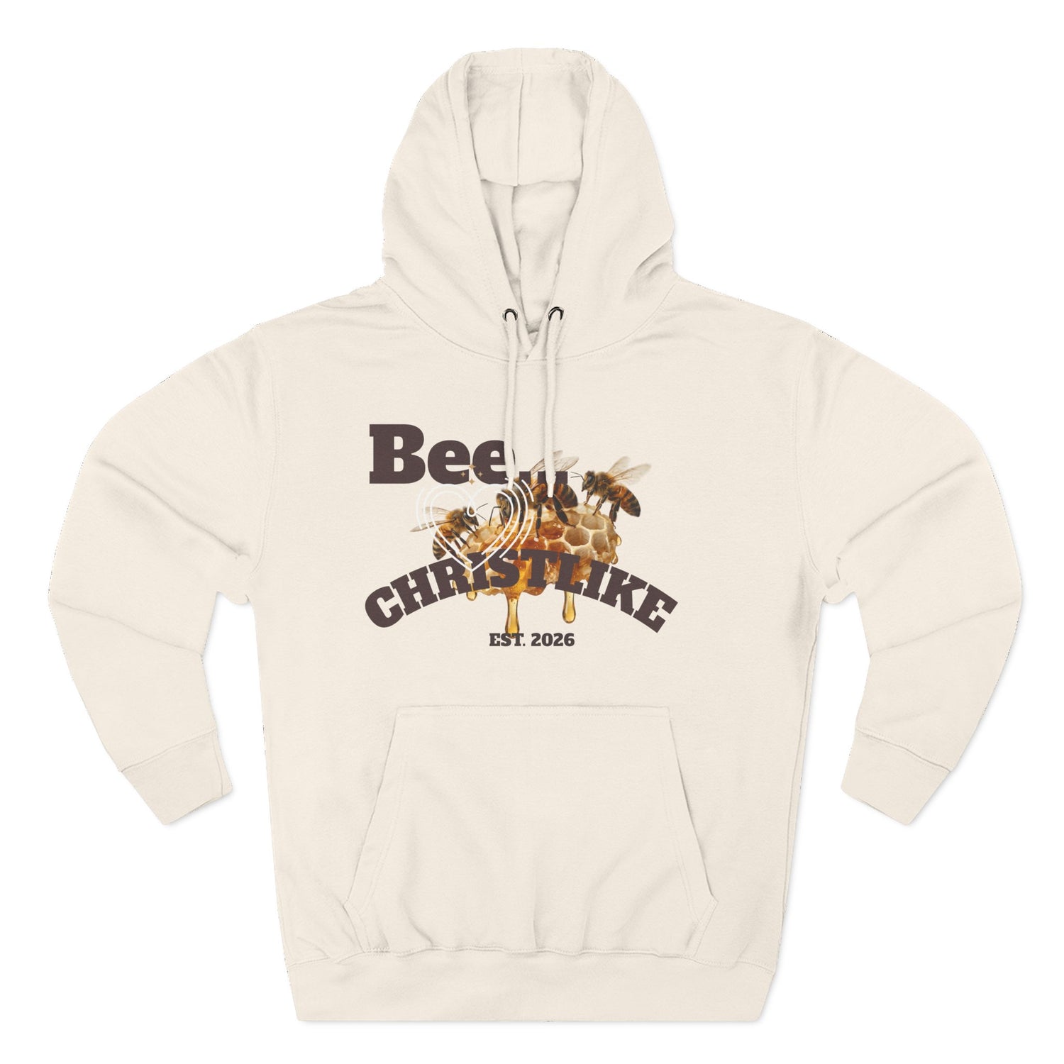 "Be Christlike" Honeybee Graphic Pullover Hoodie — Unisex Fleece Sweatshirt