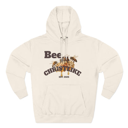 "Be Christlike" Honeybee Graphic Pullover Hoodie — Unisex Fleece Sweatshirt