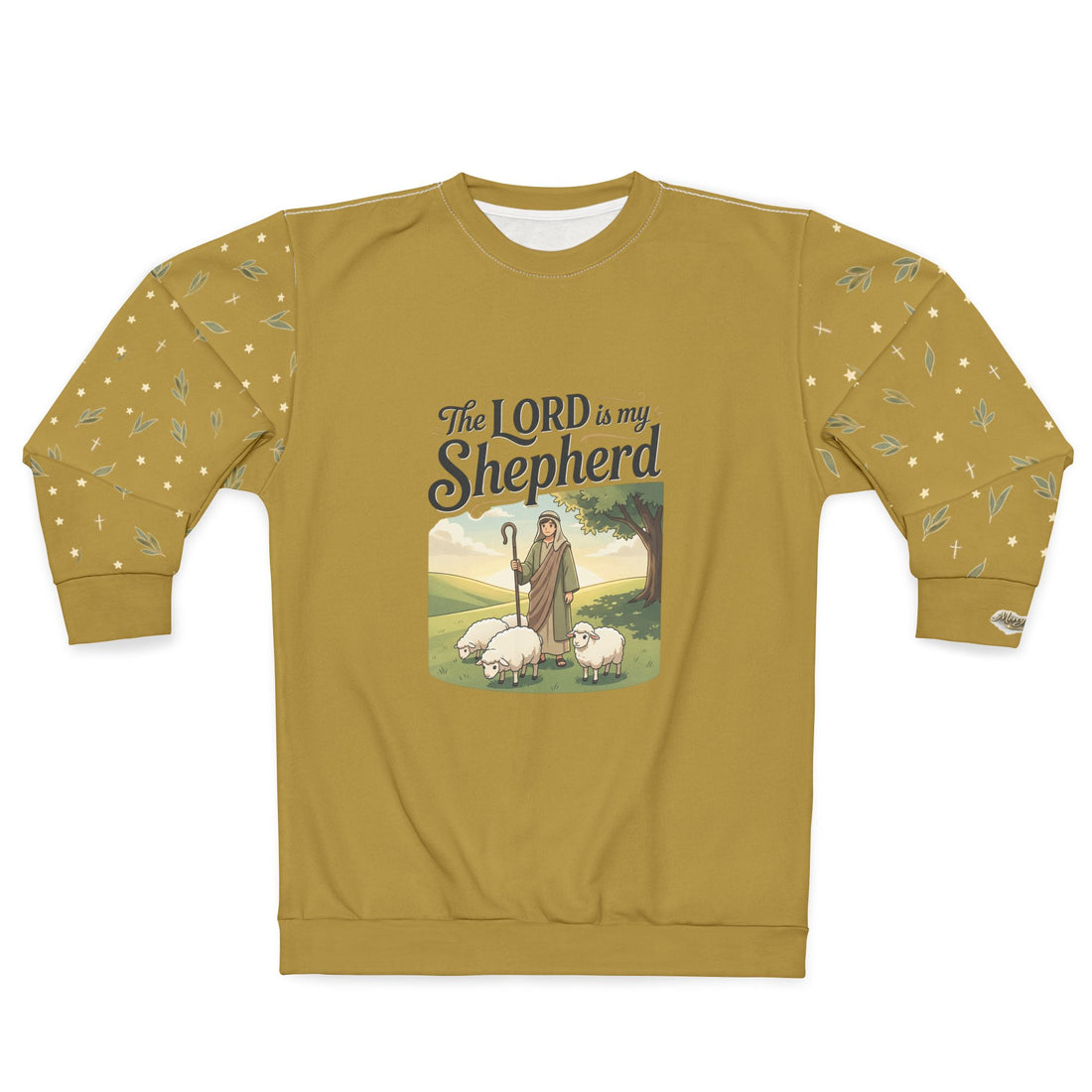 "The Lord Is My Shepherd" Graphic Crewneck Sweatshirt — Unisex Fleece Pullover