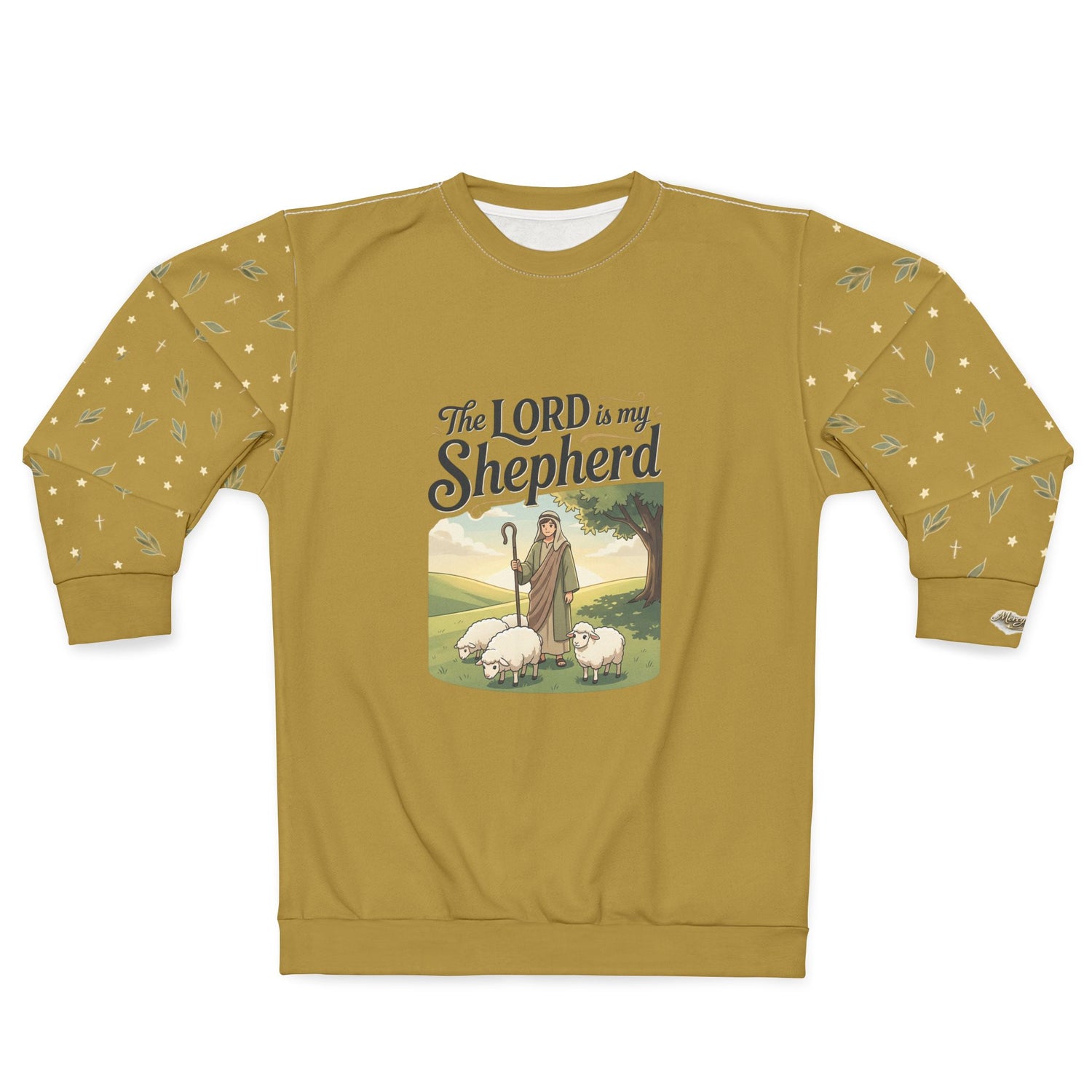 "The Lord Is My Shepherd" Graphic Crewneck Sweatshirt — Unisex Fleece Pullover