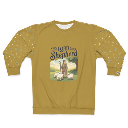 "The Lord Is My Shepherd" Graphic Crewneck Sweatshirt — Unisex Fleece Pullover