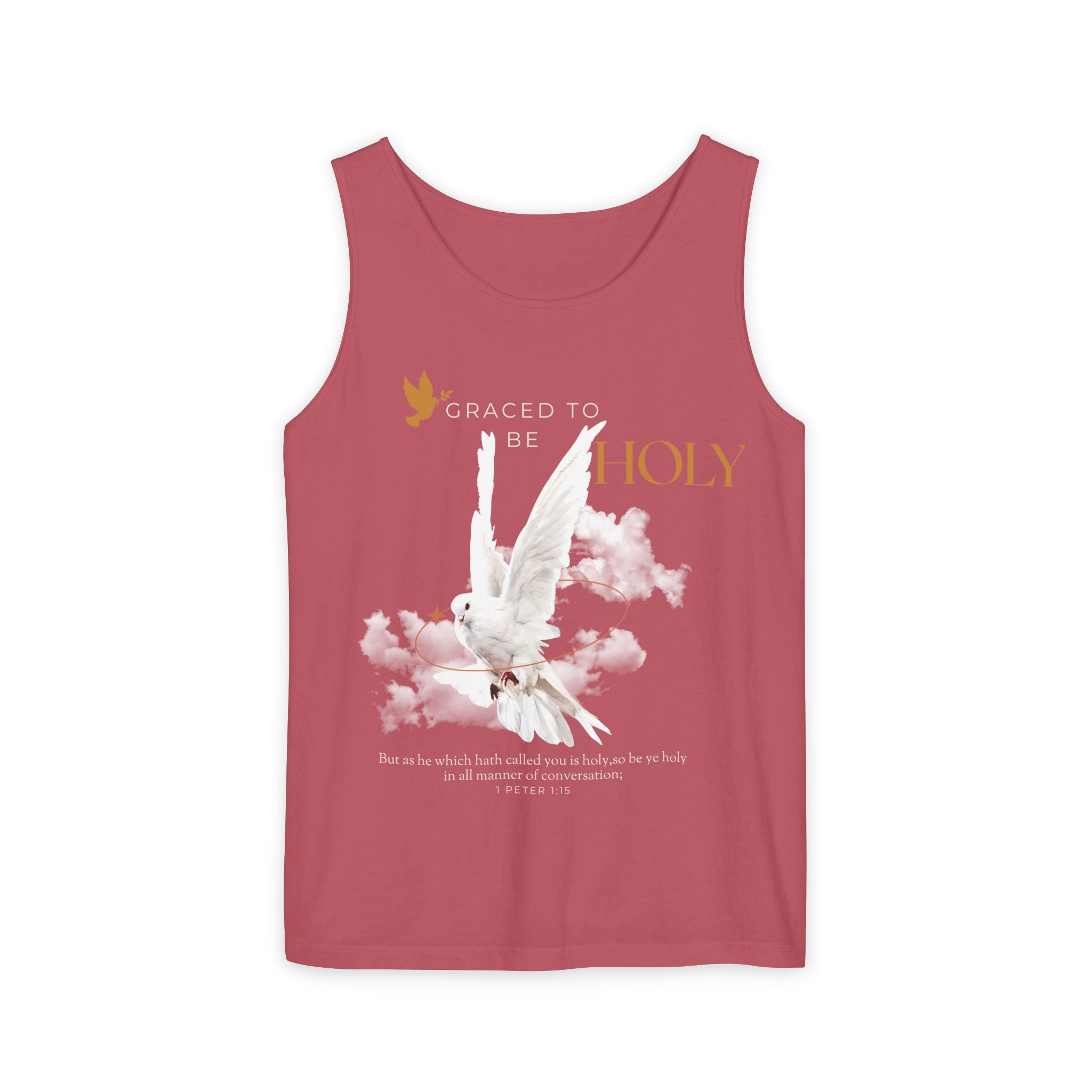 Graced to Be Holy Tank Top — Dove Graphic Print
