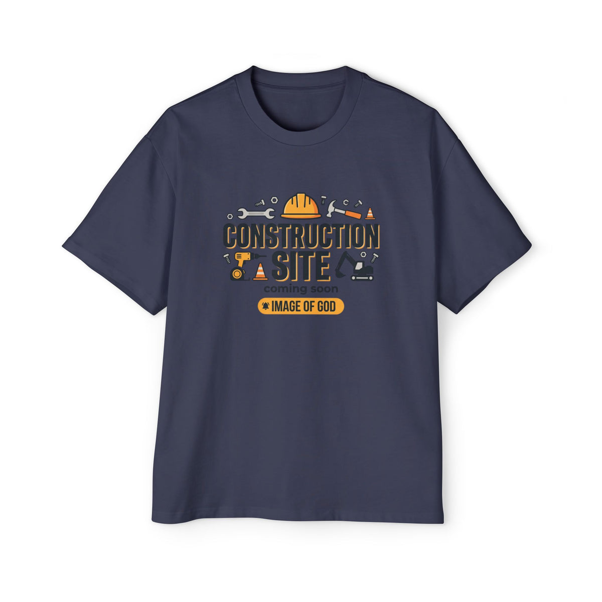Construction Site Tee — "Coming Soon: Image of God" Graphic T-Shirt