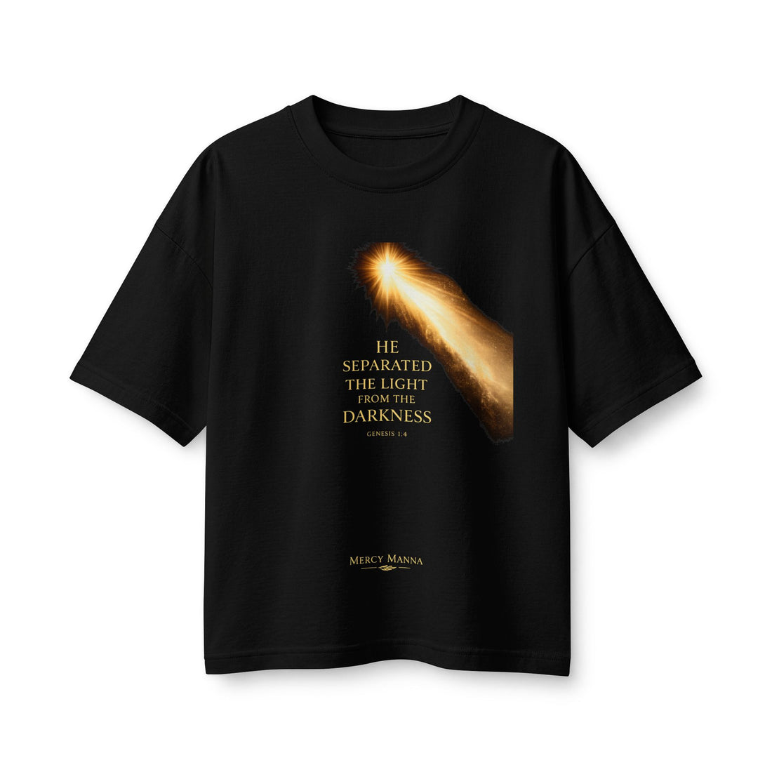 "He Separated the Light from the Darkness" Genesis 1:4 Graphic Tee — Women&