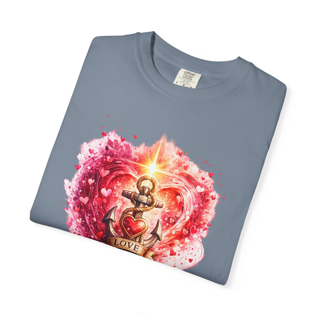 Love Never Fails Graphic Tee — Anchor Heart Print