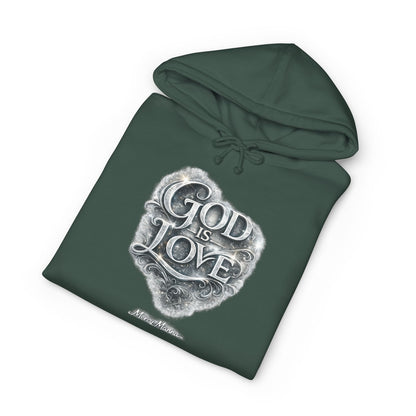 "God Is Love" Graphic Pullover Hoodie — Unisex Fleece Sweatshirt