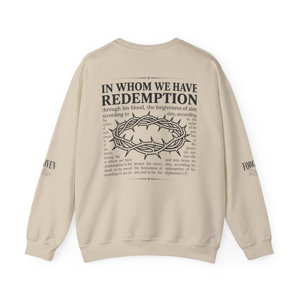 Forgiven Unisex Heavy Blend Crewneck Faith Sweatshirt