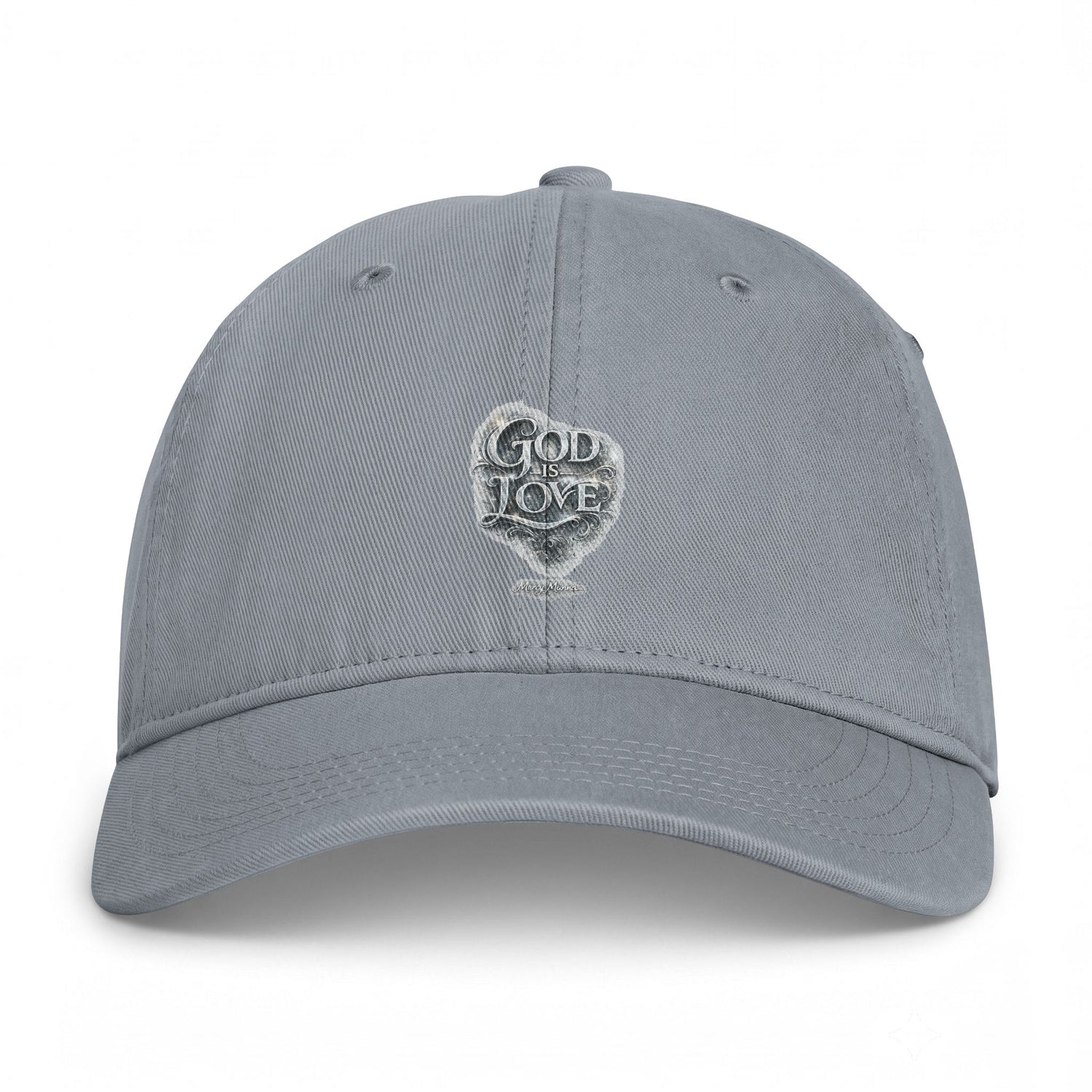 "God Is Love" Embroidered Washed Vintage Dad Hat — Adjustable Cap