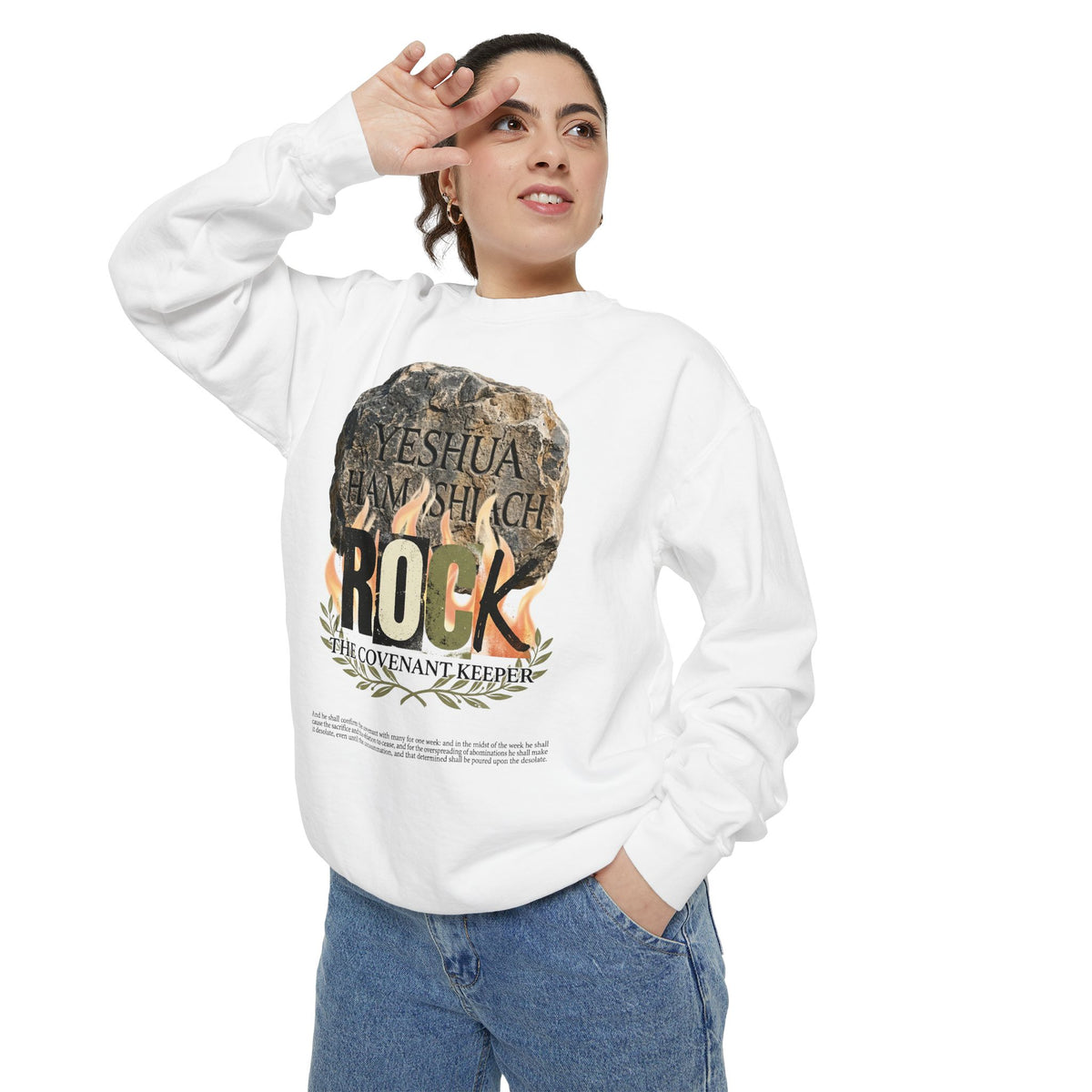 Mercy Manna Crewneck Sweatshirt – Abomination That Causes Desolation Love Graphic