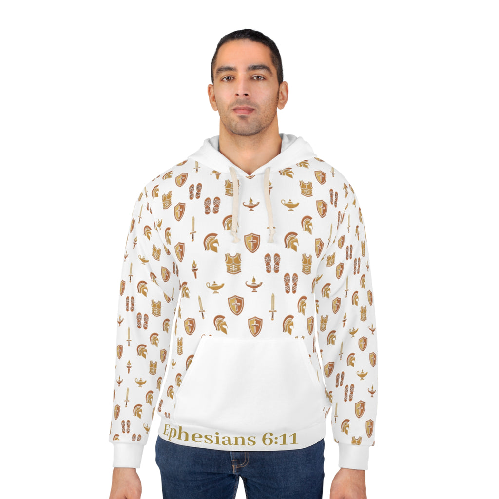 Armor of God Hoodie — "Clothe in the Full Armor" All-Over-Print Christian Pullover