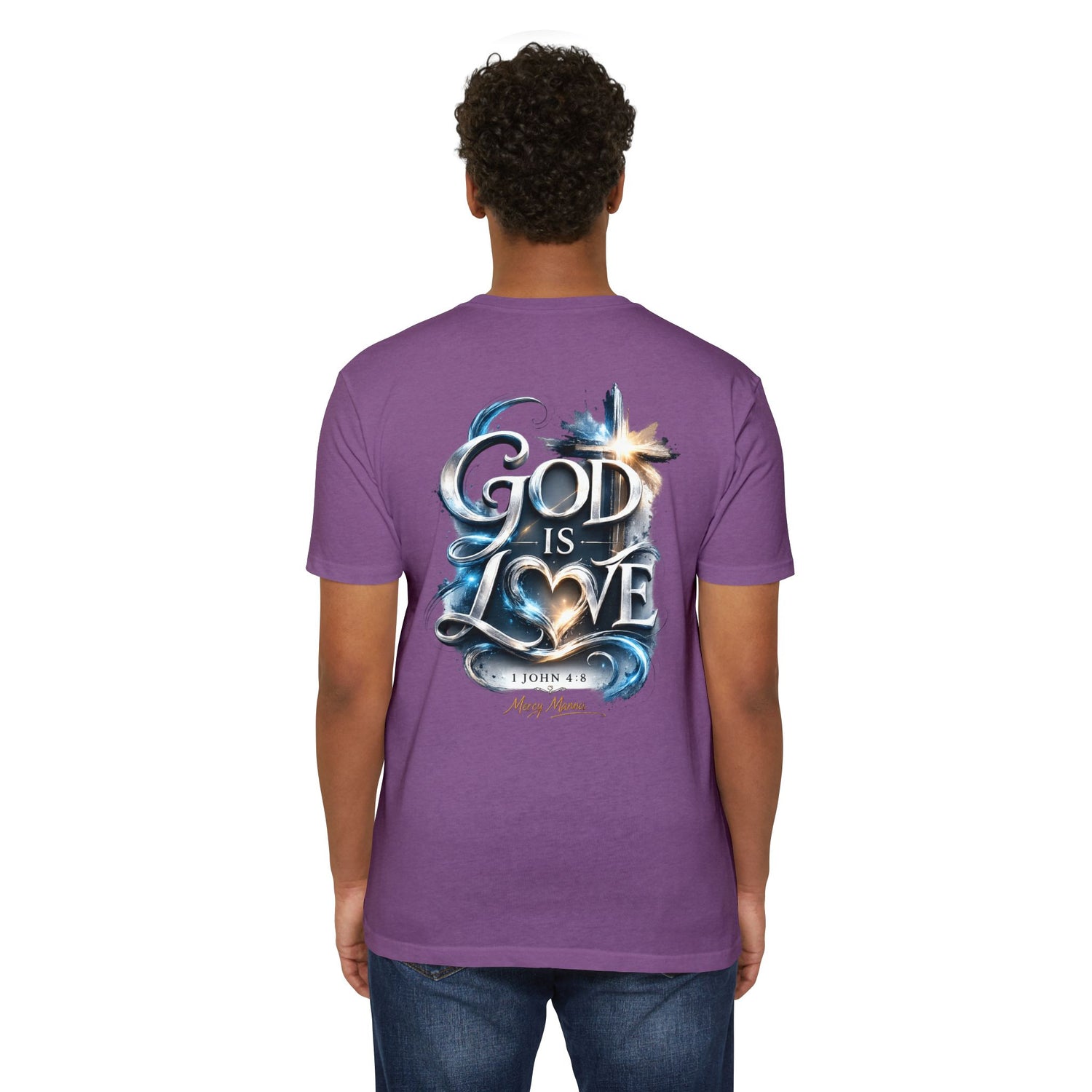 "God Is Love" Graphic Tee — Unisex Cotton T-Shirt (1 John 4:8)