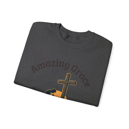 "Amazing Grace" Hallelujah Graphic Crewneck Sweatshirt — Unisex Pullover