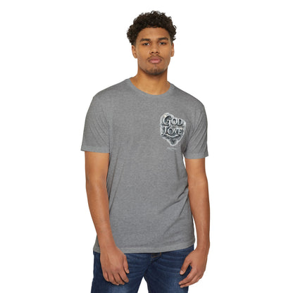 "God Is Love" Chest-Print Graphic Tee — Unisex Cotton T-Shirt
