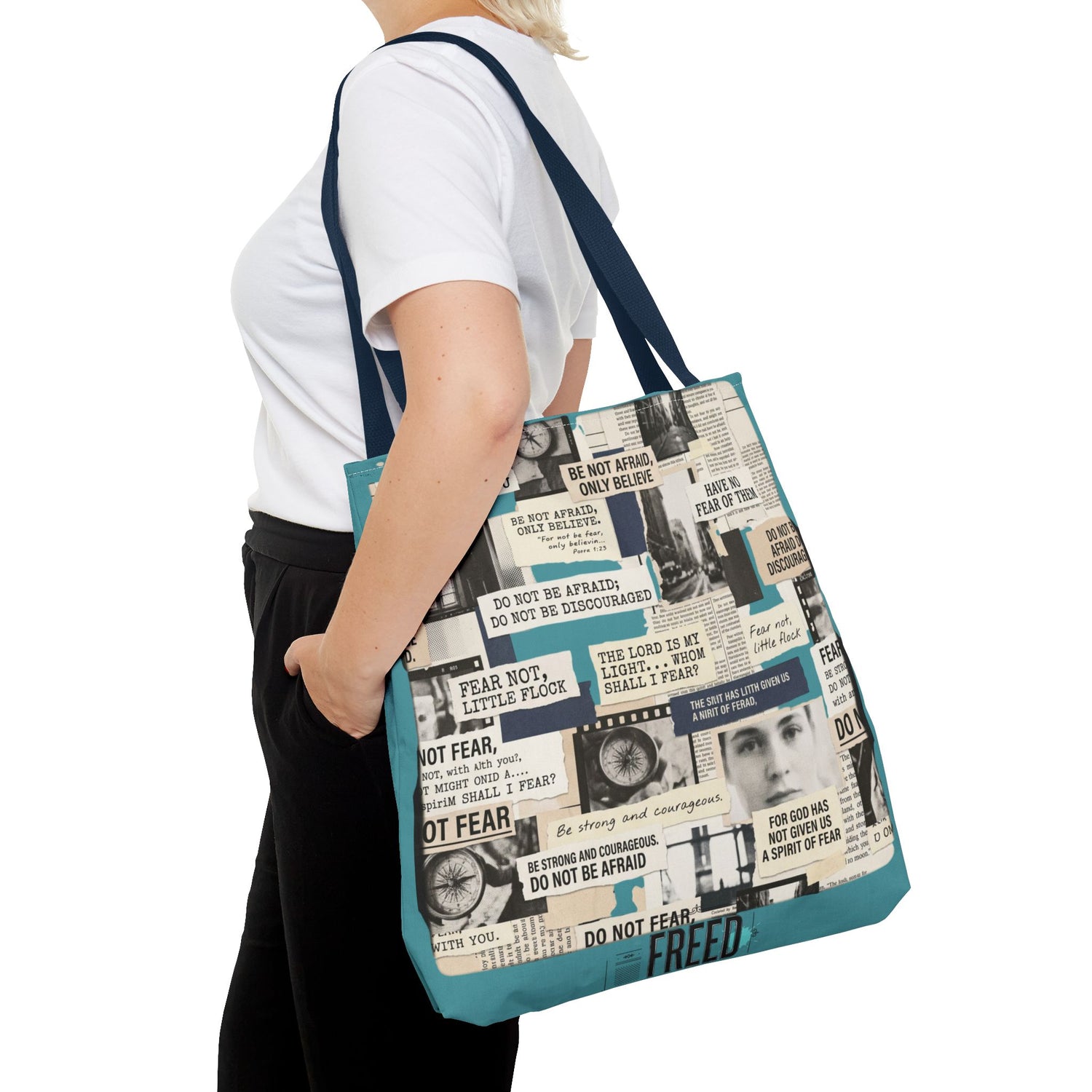 "Do Not Be Afraid" Graphic Tote Bag — Reusable Canvas Bag