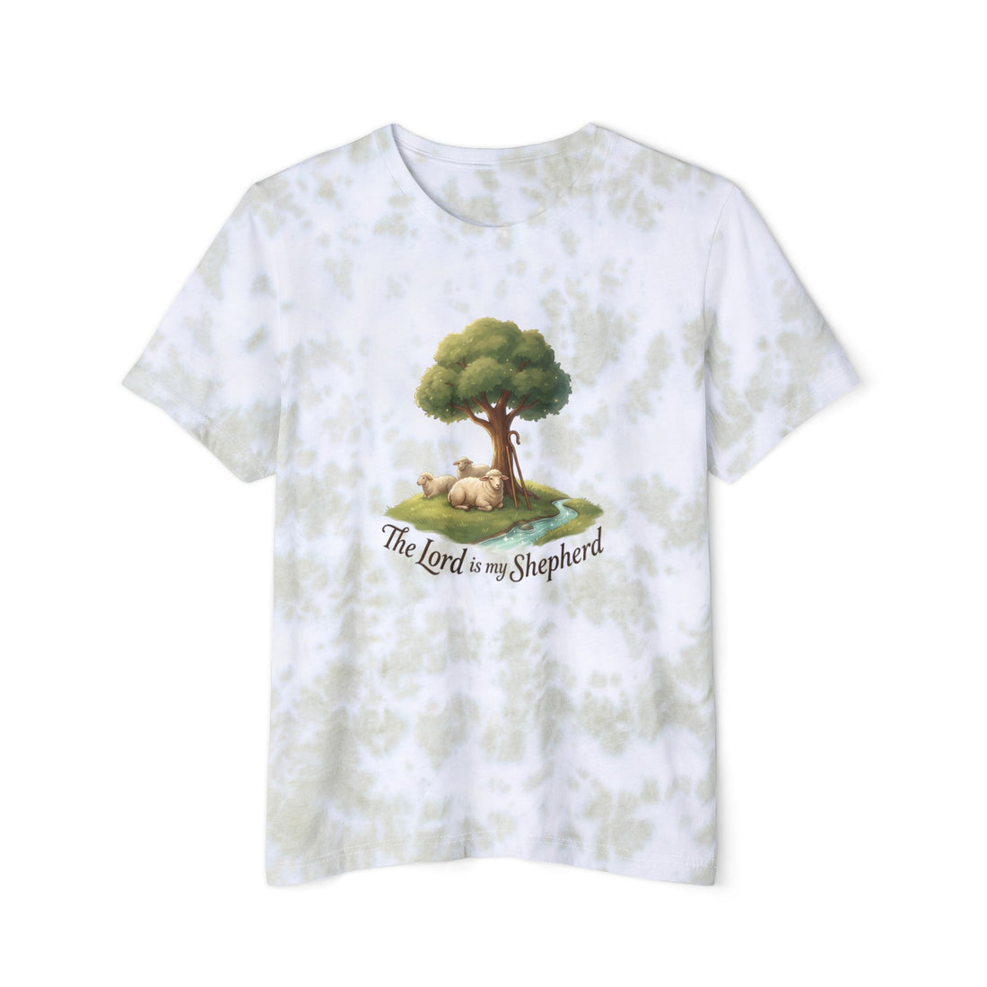 "The Lord Is My Shepherd" Tie-Dye Graphic Tee — Unisex Cotton T-Shirt