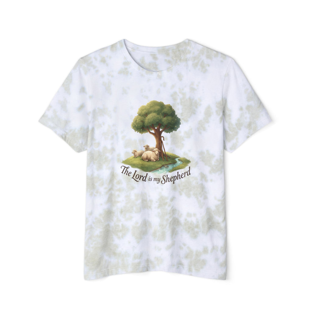 Tie-Dye T-Shirt — "The Lord is my Shepherd" Christian Graphic