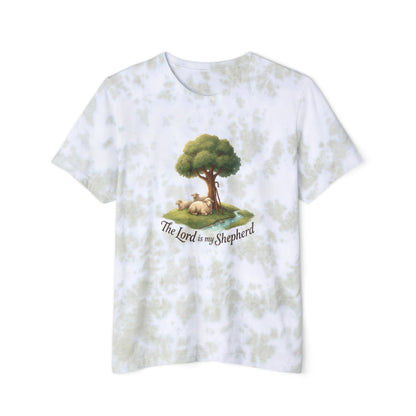 "The Lord Is My Shepherd" Tie-Dye Graphic Tee — Unisex Cotton T-Shirt
