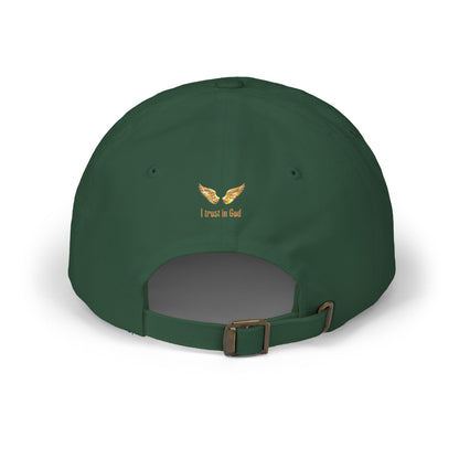"I Trust in God" Gold Wing Embroidered Dad Cap — Adjustable Hat
