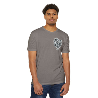 "God Is Love" Chest-Print Graphic Tee — Unisex Cotton T-Shirt