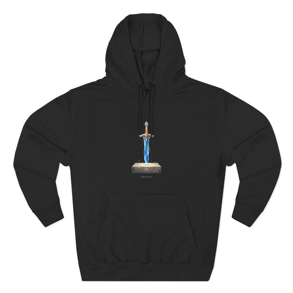 Hebrews 4:12 Sword Graphic Hoodie — Inspirational Fleece Faith Hoodie